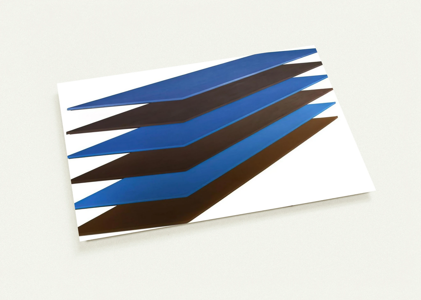 Brown and Blue Plank - 1968 By Thomas Downing Pack of 10 Post Cards | Thomas Downing Post Cards | A6 (10.5 x 14.8 cm) - 4.1 x 5.8 inches