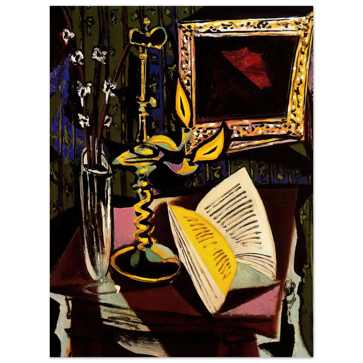 Pablo Picasso - Still life with candlestick - 1937 75x100 cm / 30x40inches Fine Art Poster