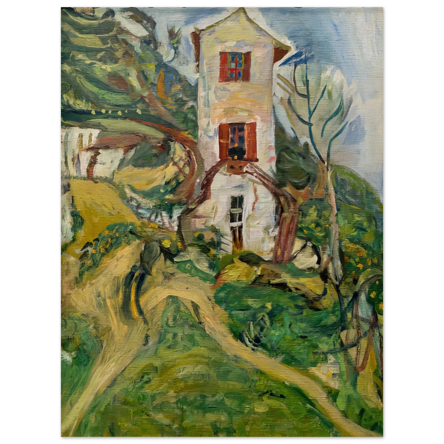 Chaim Soutine - WHITE HOUSE 1918 75x100 cm / 30x40inches Fine Art Poster