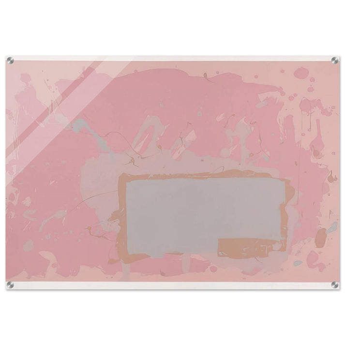 Grey Blue on Pink - 1971 - John Hoyland Acrylic Print - 70x100 cm / 28x40″ inches
