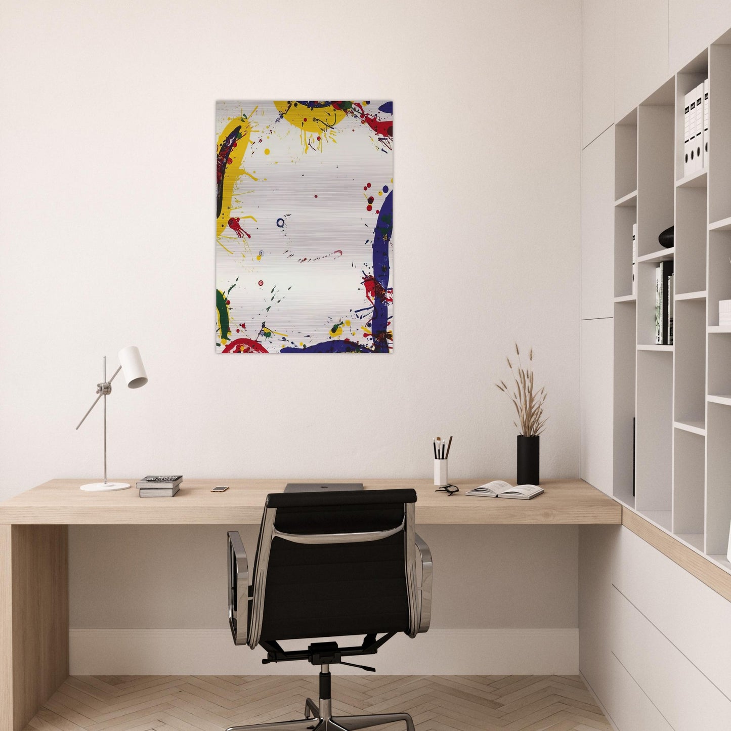 Upper Yellow II Lembark L73 - Sam Francis Brushed Aluminum Print - 70x100 cm / 28x40 inches | Sam Francis Aluminum Print | Sam Francis Prints