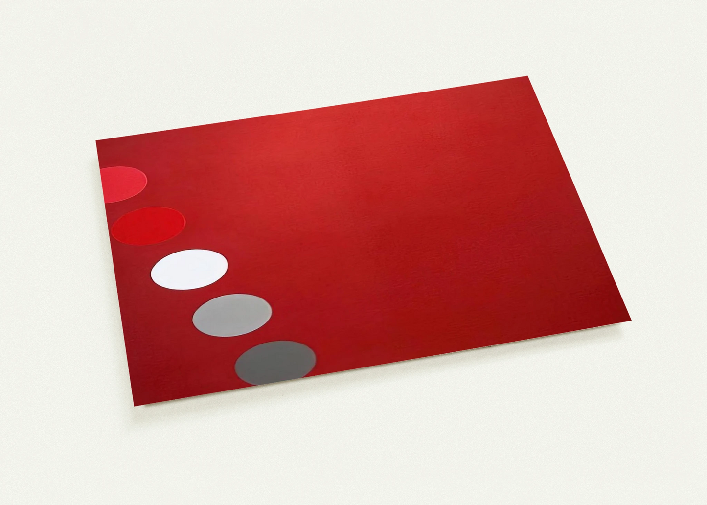 Phased Red - 1965 By Thomas Downing Pack of 10 Post Cards | Thomas Downing Post Cards | A6 (10.5 x 14.8 cm) - 4.1 x 5.8 inches