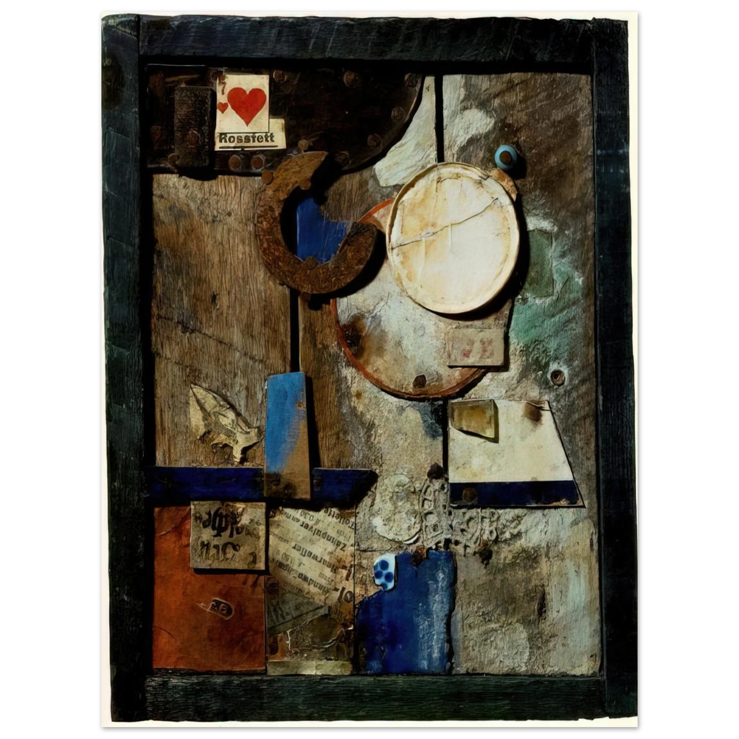 Kurt Schwitters - MERZBILD ROSSFETT 1919 75x100 cm / 30x40inches Fine Art Poster