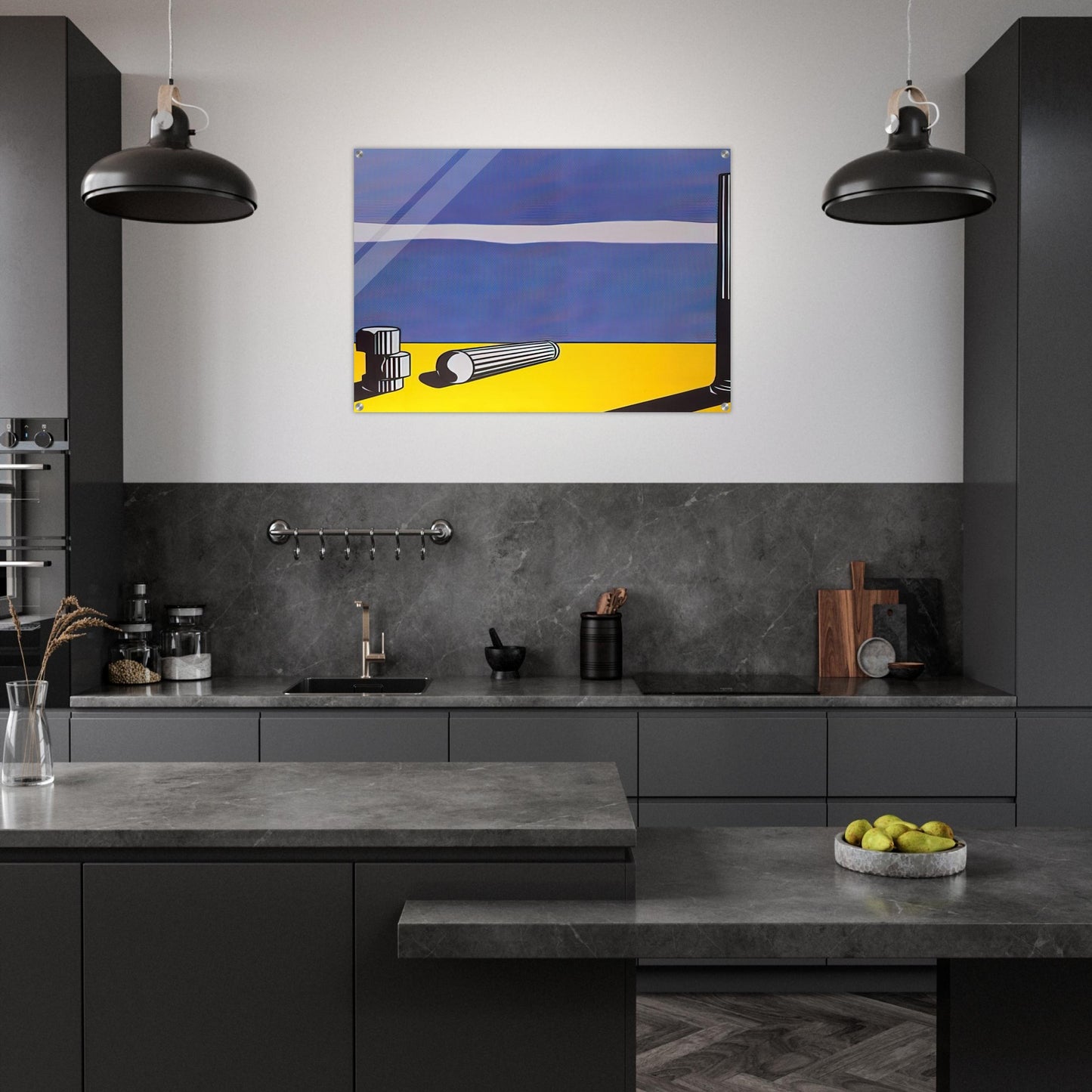 RUINS 1965 - Roy Lichtenstein Acrylic Print - 70x100 cm / 28x40″ inches