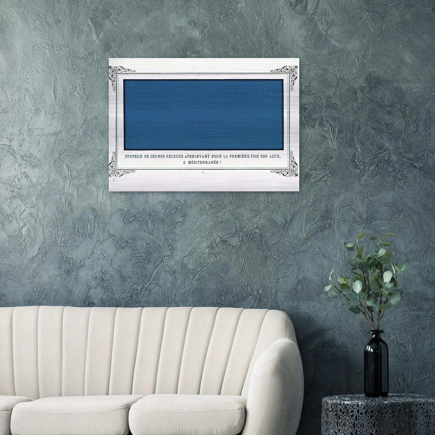 The Awe of Navy Recruits Seeing for the First Time Your Blue, O Mediterranean Sea! - Alphonse Allais Brushed Aluminum Print - 70x100 cm / 28x40 inches | Alphonse Allais Aluminum Print | Alphonse Allais Prints