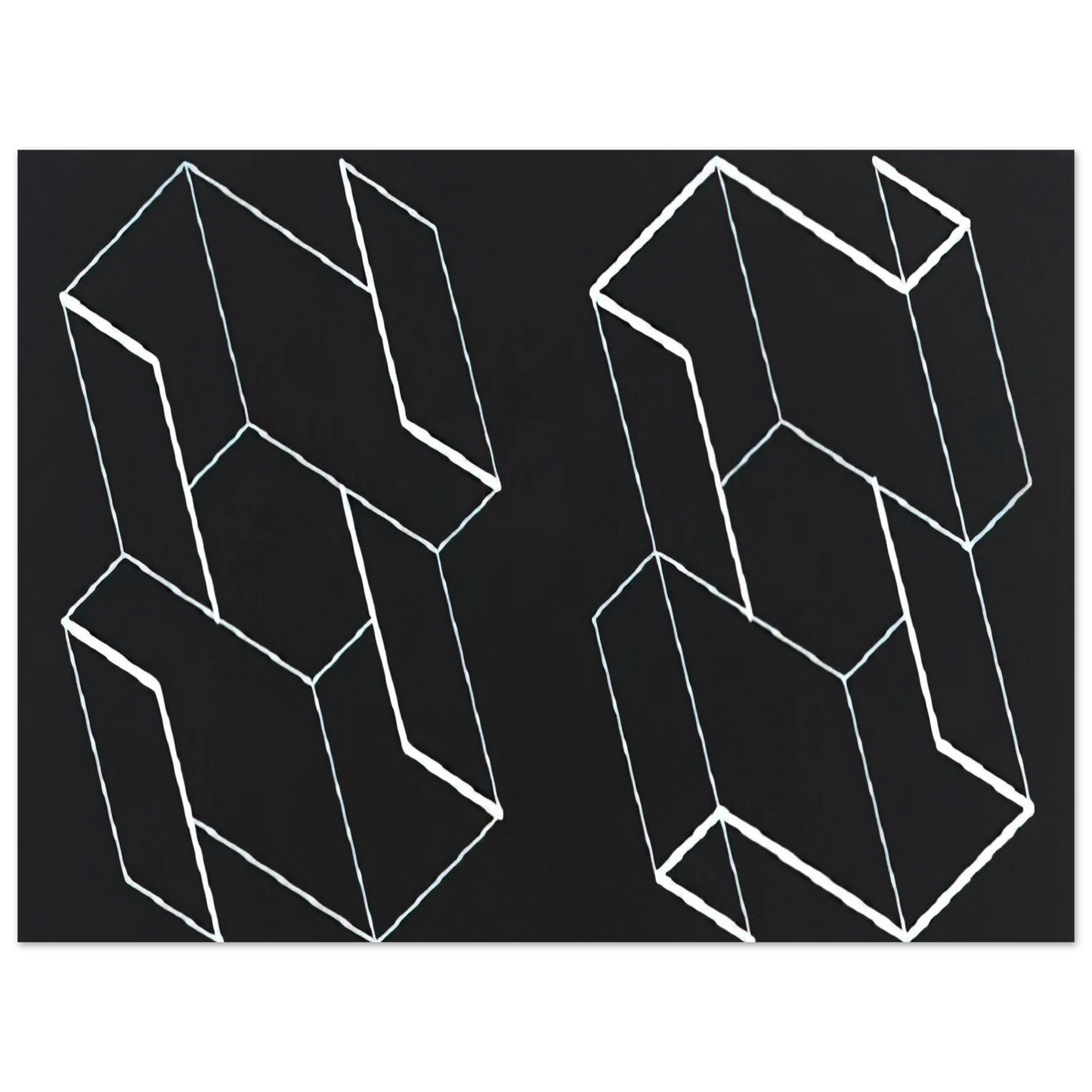 Josef Albers - DUO H 1966 75x100 cm / 30x40inches Fine Art Poster