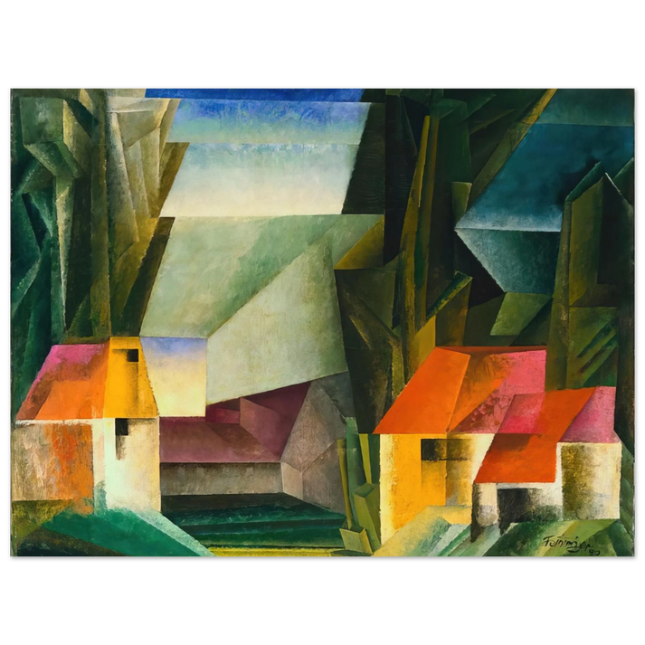 Lyonel Feininger - HOPFGARTEN 1920 75x100 cm / 30x40inches Fine Art Poster