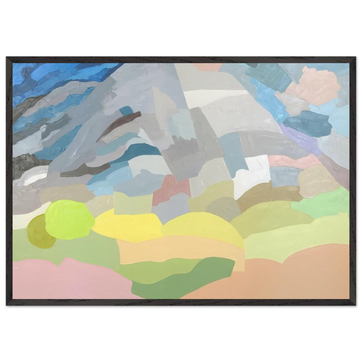 Mount Tamalpais - 1985 - Etel Adnan 70x100 cm / 28x40 inches Framed Art Print – Black Wooden Frame