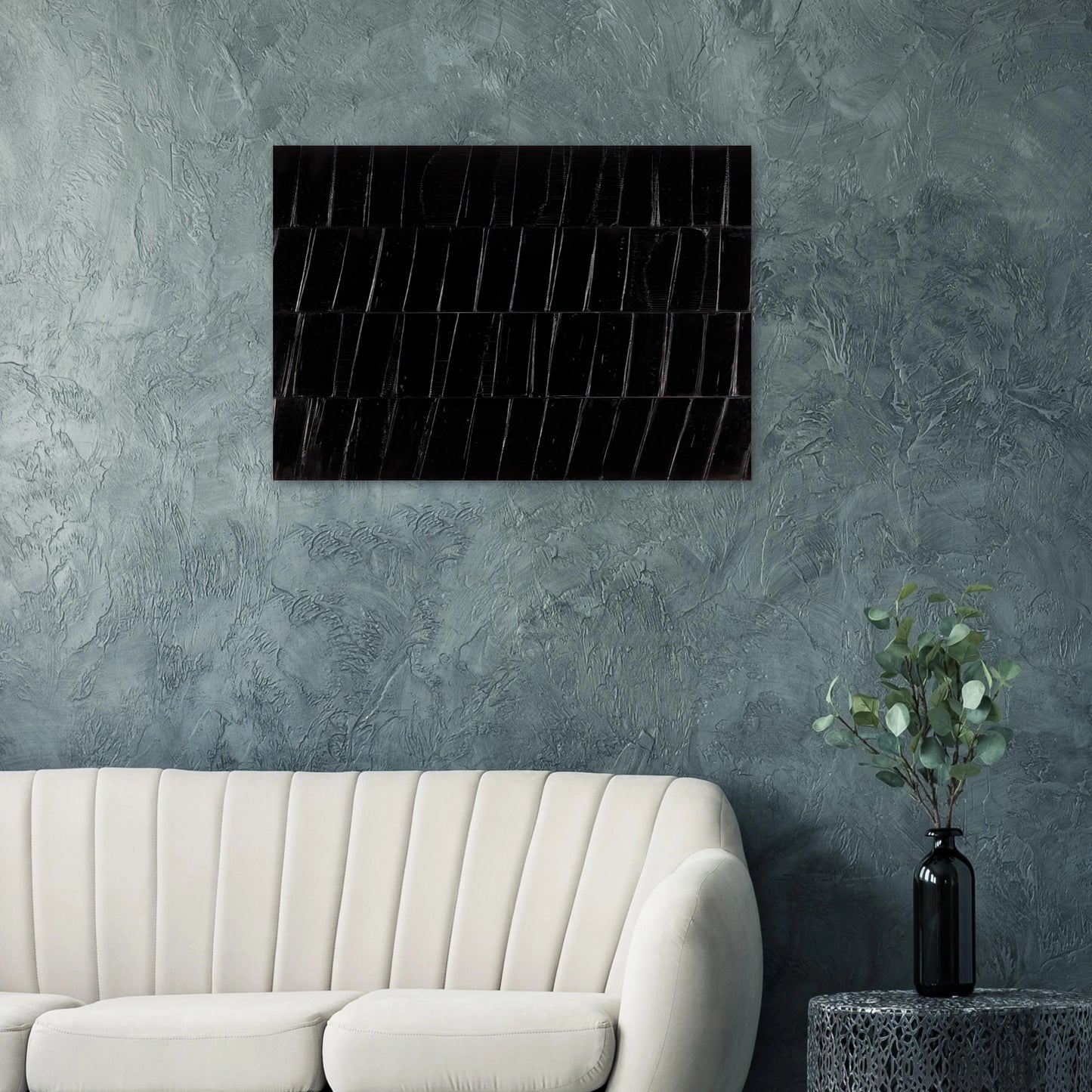 Peinture 324 x 362 cm, 1985 Polyptyque C - 1985 - Pierre Soulages Brushed Aluminum Print - 70x100 cm / 28x40 inches | Pierre Soulages Aluminum Print | Pierre Soulages Prints
