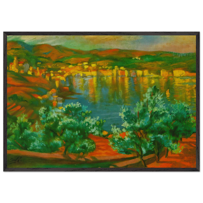 FESTIVAL OF ST LUCIA AT VILLAMALLA - Salvador Dali 70x100 cm / 28x40 inches Framed Art Print – Black Wooden Frame