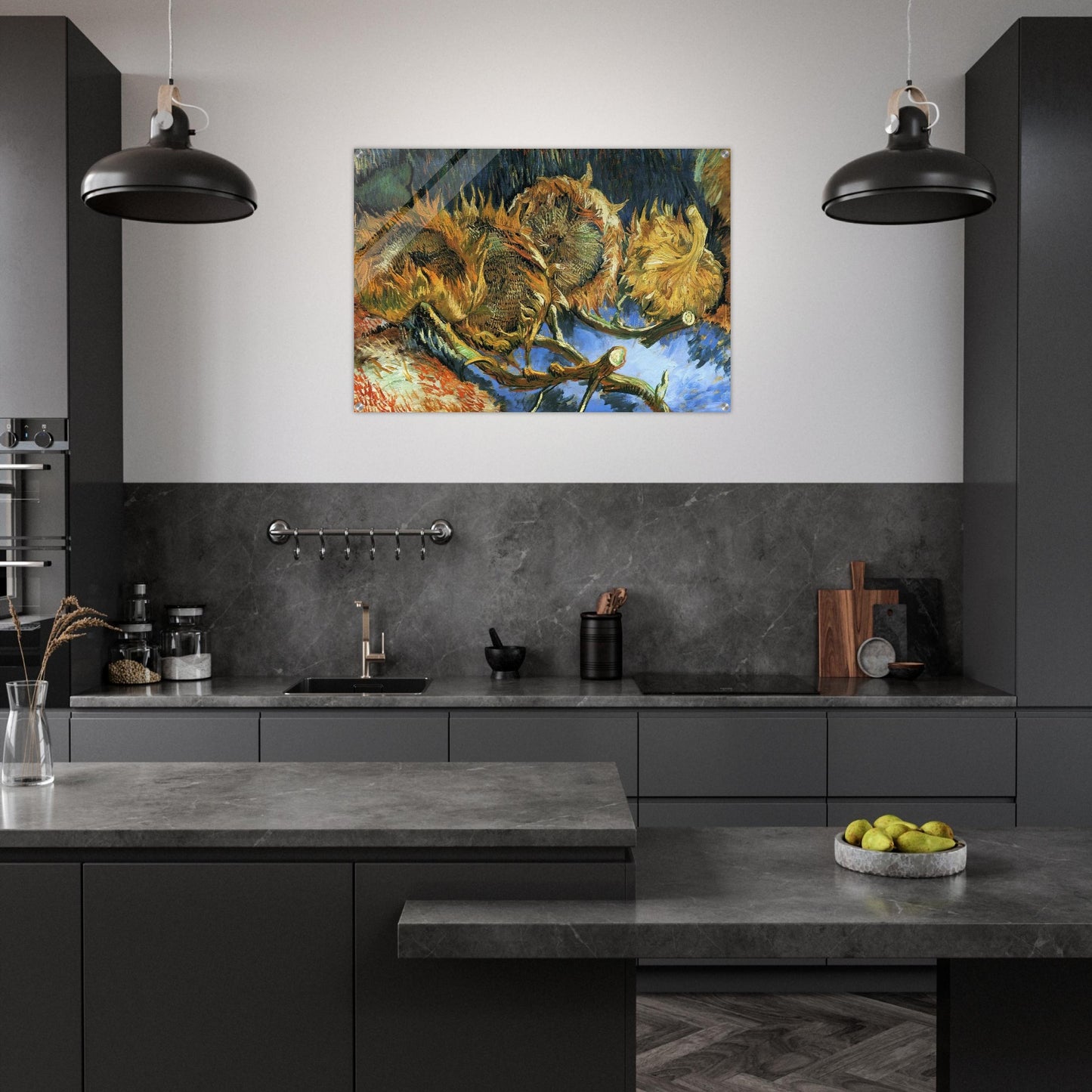 Still Life with Four Sunflowers - Vincent van Gogh Acrylic Print - 70x100 cm / 28x40″ inches