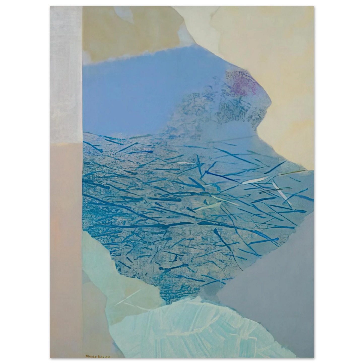 Kenzo Okada - Stream - Abstract Expressionism 75x100 cm / 30x40inches Fine Art Poster