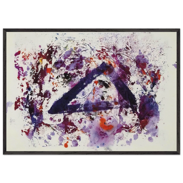 Untitled SF220S - Sam Francis 70x100 cm / 28x40 inches Framed Art Print – Black Wooden Frame