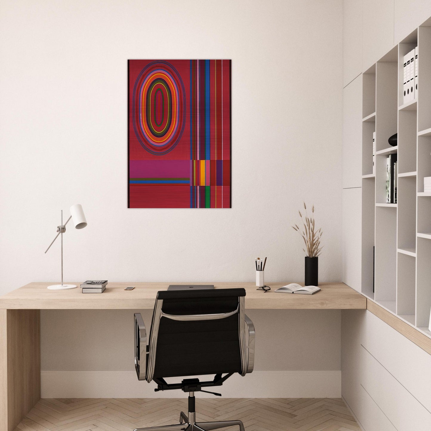 Red Rose - 1966 - John Ferren Brushed Aluminum Print - 70x100 cm / 28x40 inches | John Ferren Aluminum Print | John Ferren Prints