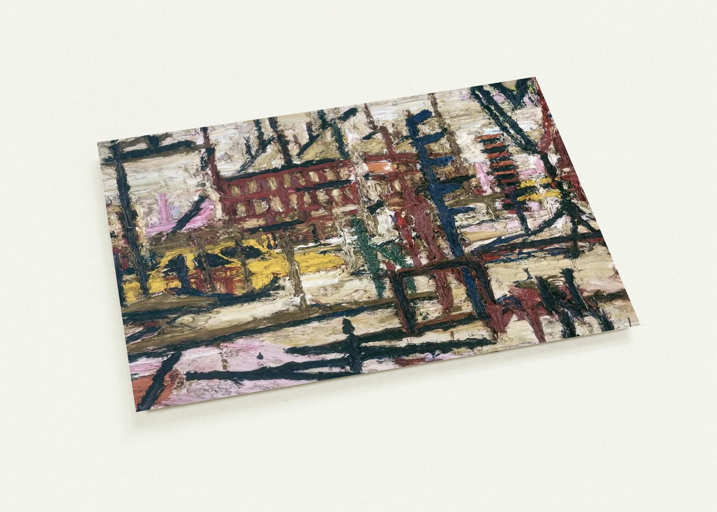 MORNINGTON CRESCENT By Frank Auerbach Pack of 10 Post Cards | Frank Auerbach Post Cards | A6 (10.5 x 14.8 cm) - 4.1 x 5.8 inches