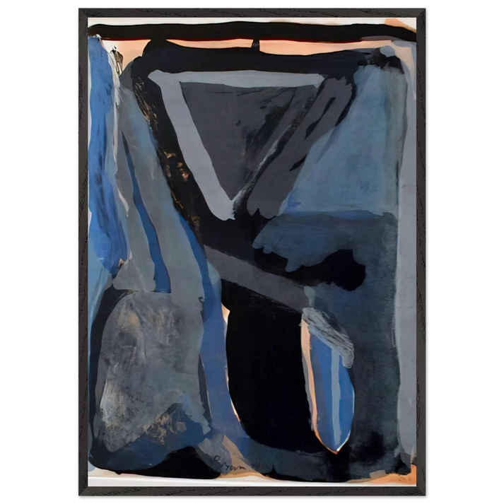 LUnique II - 1973 - Bram van Velde 70x100 cm / 28x40 inches Framed Art Print – Black Wooden Frame