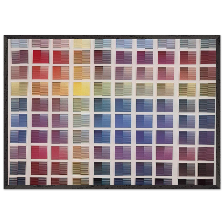 La ricerca del colore - 1968 - Dadamaino 70x100 cm / 28x40 inches Framed Art Print – Black Wooden Frame