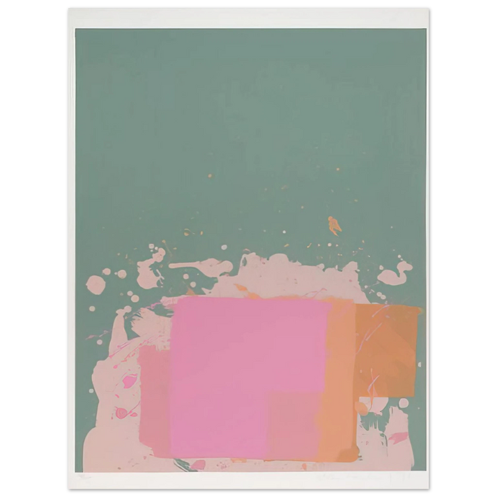 John Hoyland - Green, Orange, Pink - 1971 75x100 cm / 30x40inches Fine Art Poster