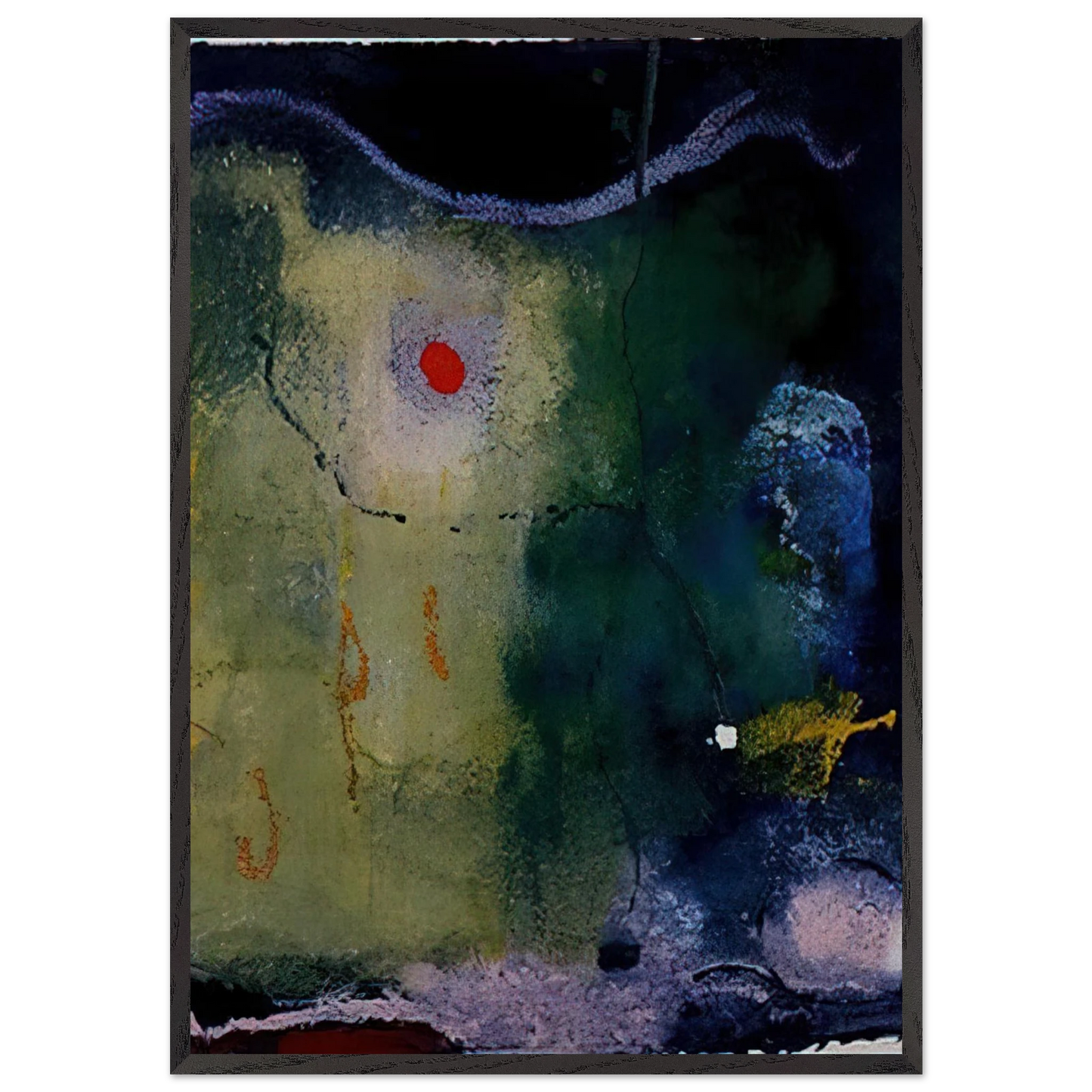 The Other Side of the Moon - 1995 - Helen Frankenthaler 70x100 cm / 28x40 inches Framed Art Print – Black Wooden Frame