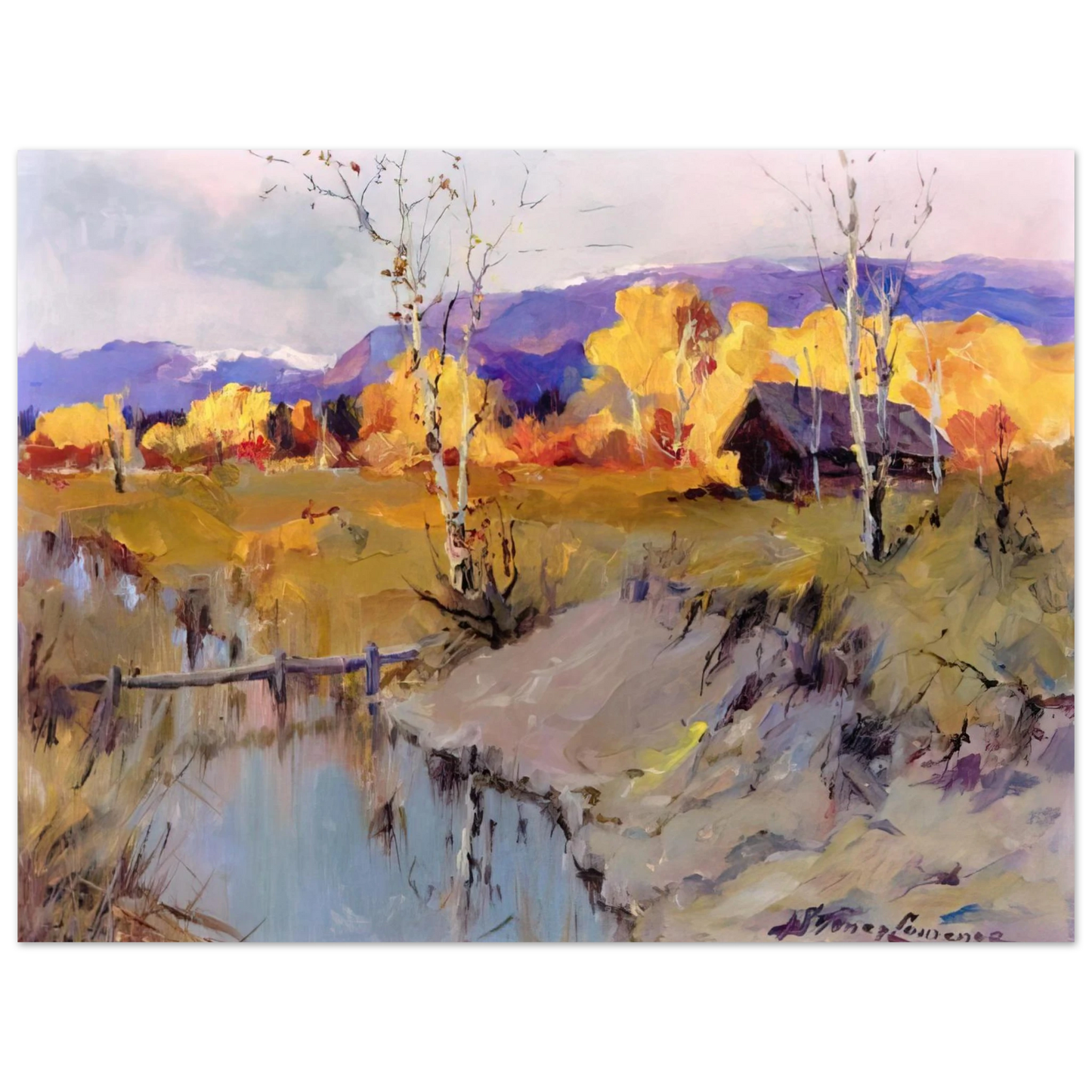 Sydney Laurence - Autumn Morning - Romanticism 75x100 cm / 30x40inches Fine Art Poster