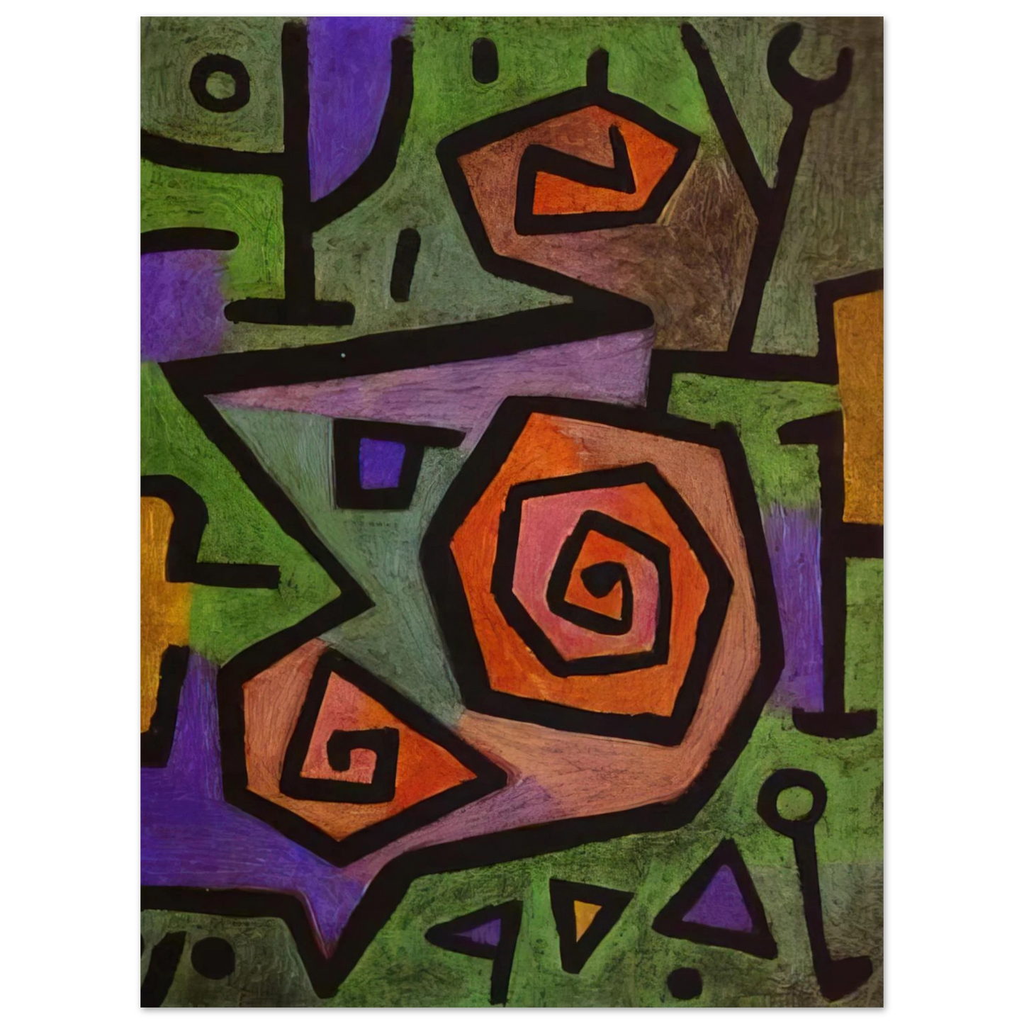 Paul Klee - HEROIC ROSES 1938 75x100 cm / 30x40inches Fine Art Poster