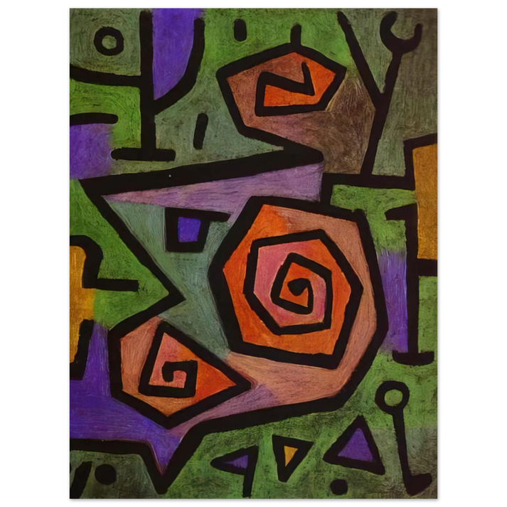 Paul Klee - HEROIC ROSES 1938 75x100 cm / 30x40inches Fine Art Poster