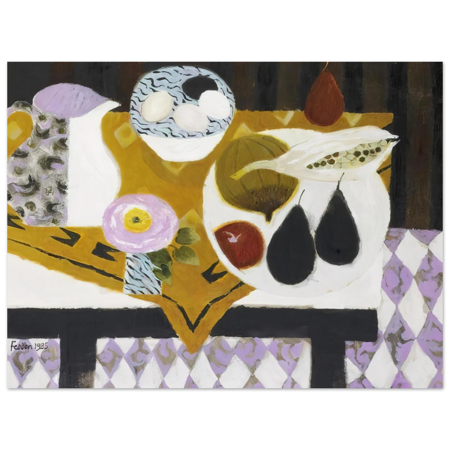 Mary Fedden - Bowl of Eggs - 1985 75x100 cm / 30x40inches Fine Art Poster