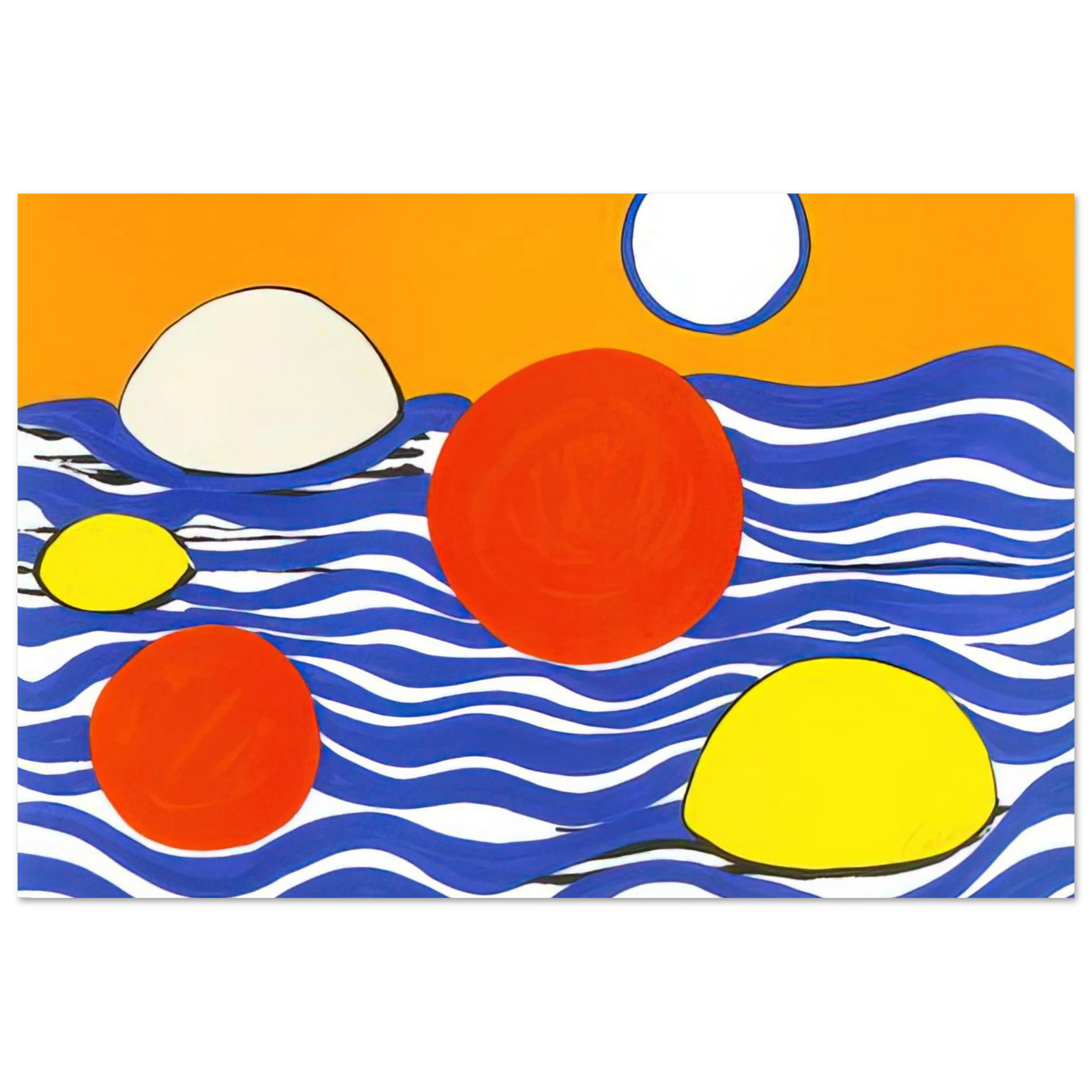 Alexander Calder - WAVES 1973 Fine Art Poster