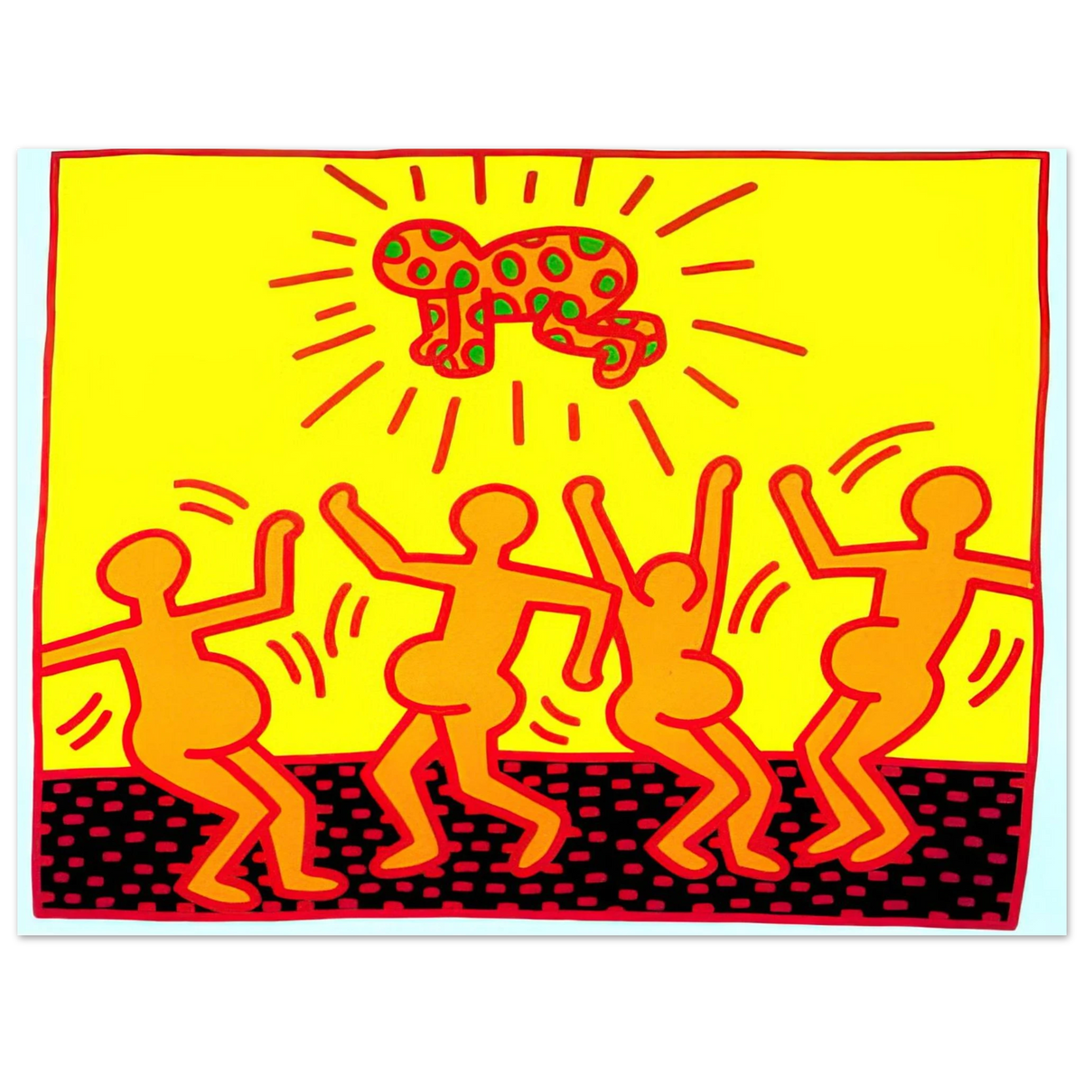 Keith Haring - UNTITLED 1983 1 75x100 cm / 30x40inches Fine Art Poster | Keith Haring Art For Sale