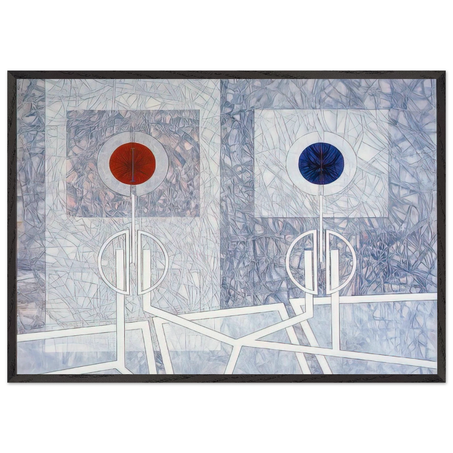 Lumiere - 1968 - Jimmy Ernst 70x100 cm / 28x40 inches Framed Art Print – Black Wooden Frame