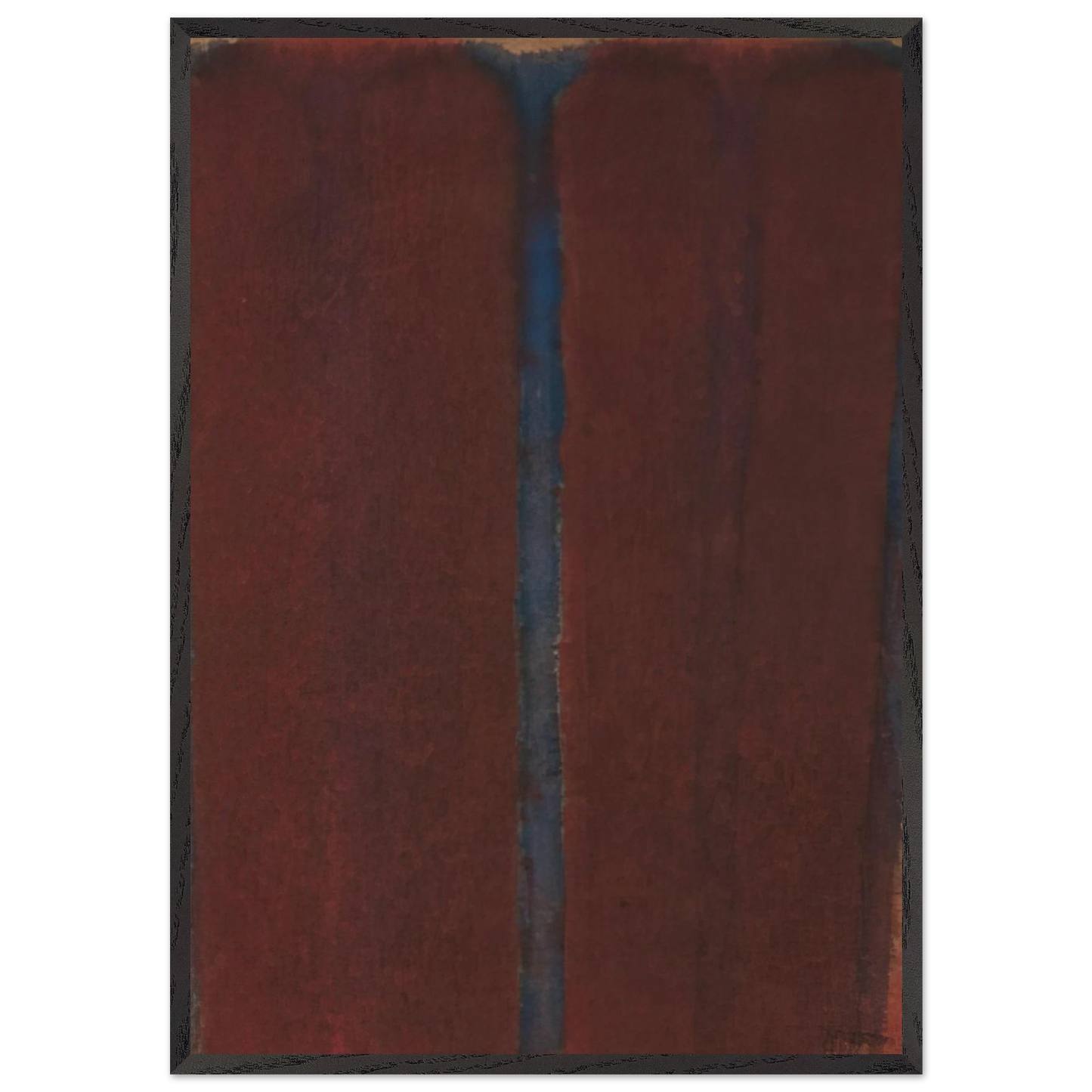 Umber Blue - 1973 - Yun Hyong-keun 70x100 cm / 28x40 inches Framed Art Print – Black Wooden Frame