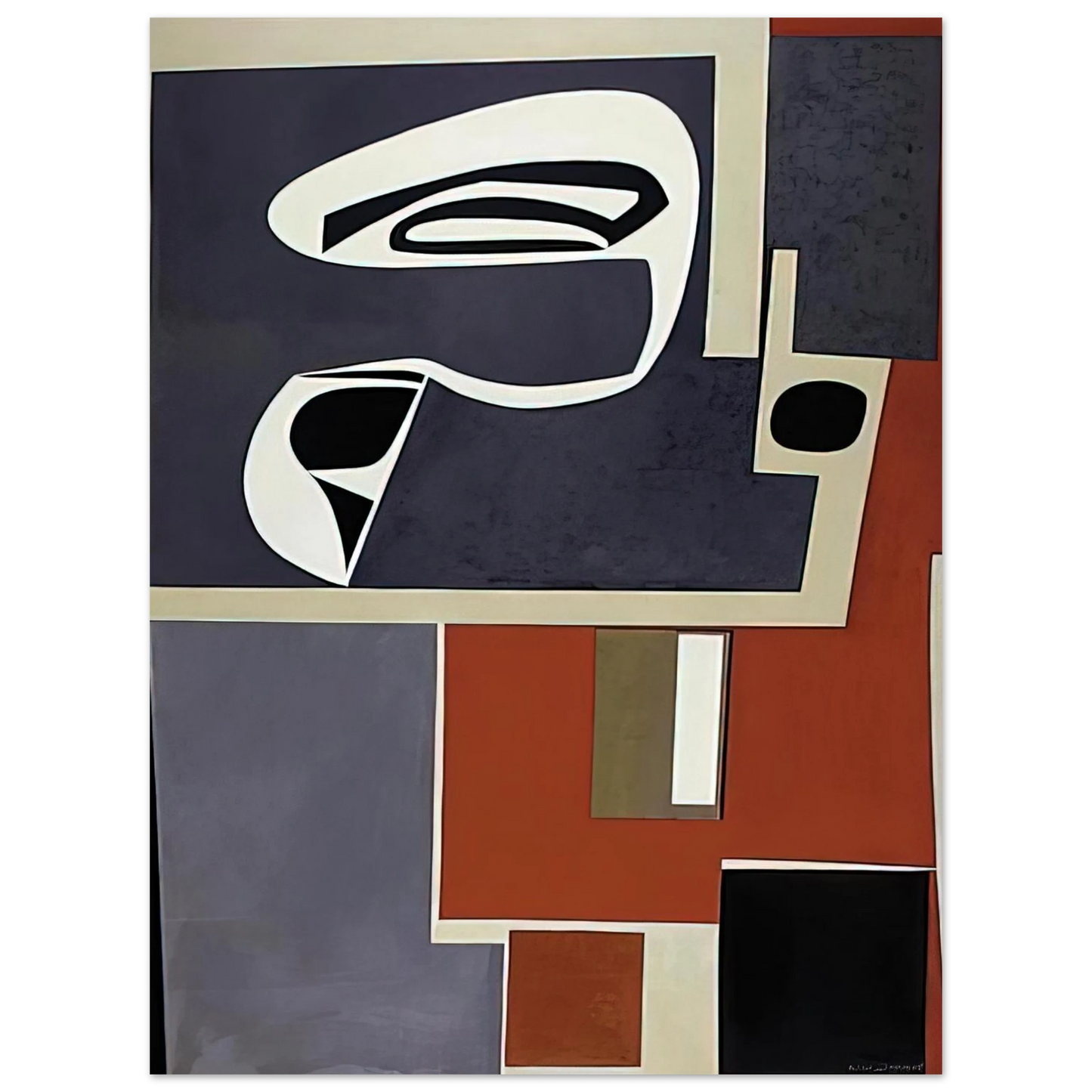 Will Barnet - Whiplash - 1959 United States 75x100 cm / 30x40inches Fine Art Poster