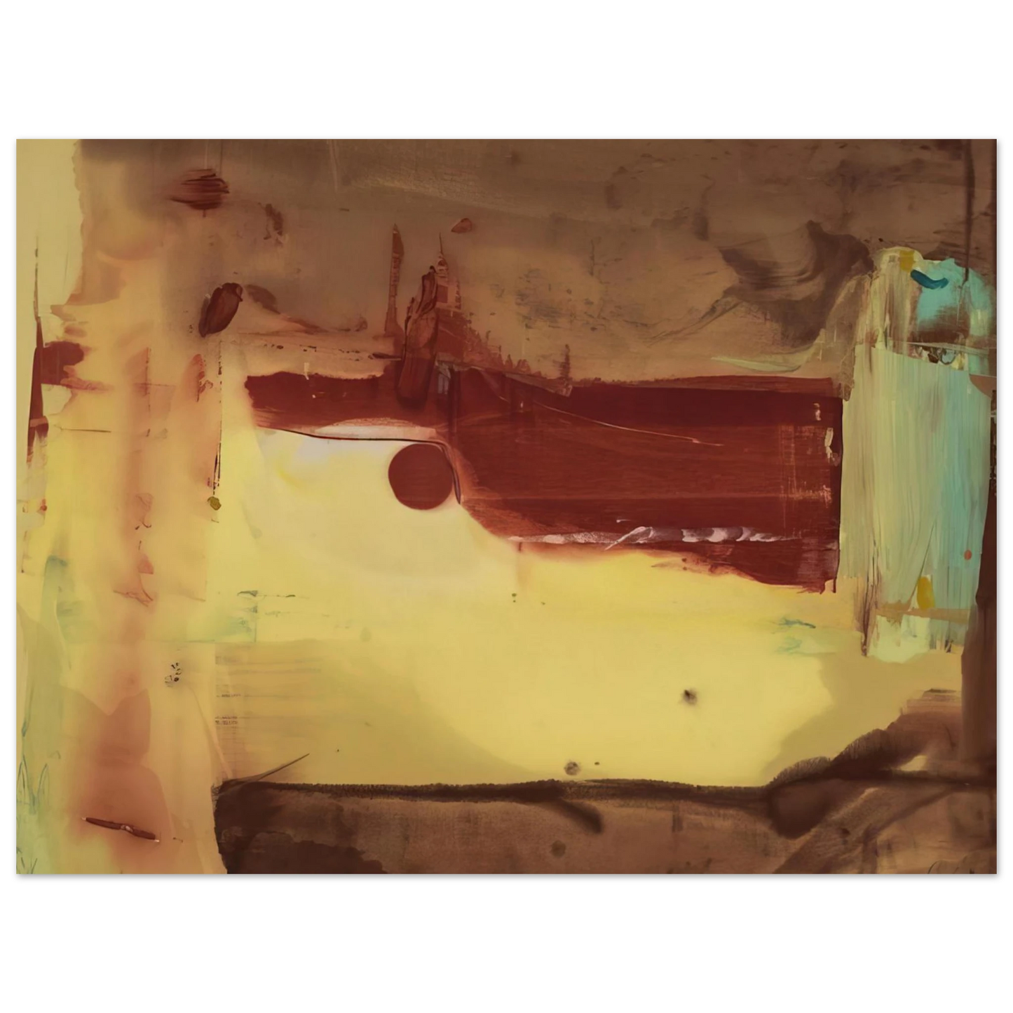 Helen Frankenthaler - Desert Pass - 1976 Wall art - A3 (29.7 x 42 cm) - Premium Wooden Framed Poster With Fine Art Paper-canvas - Wood frame