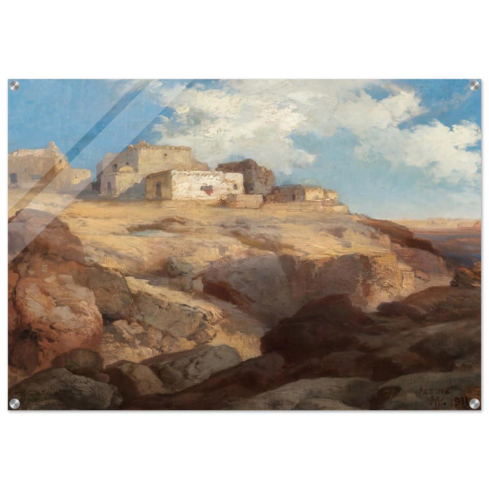 A Bit of Acoma New Mexico - Thomas Moran Acrylic Print - 70x100 cm / 28x40″ inches