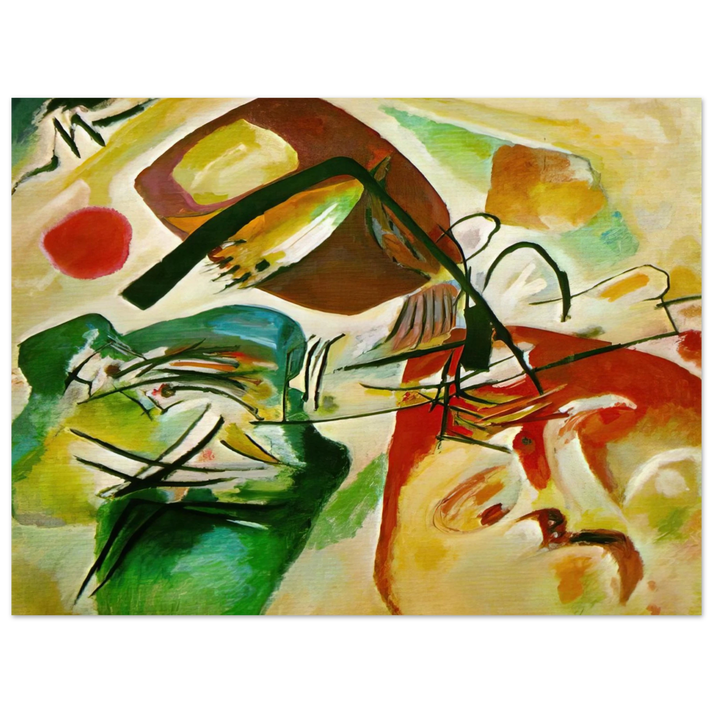 Wassily Kandinsky - PICTURE WITH A BLACK ARCH 1912 75x100 cm / 30x40inches Fine Art Poster