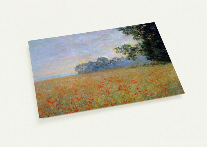 Oat and Poppy Field By claude monet Pack of 10 Post Cards | claude monet Post Cards | A6 (10.5 x 14.8 cm) - 4.1 x 5.8 inches