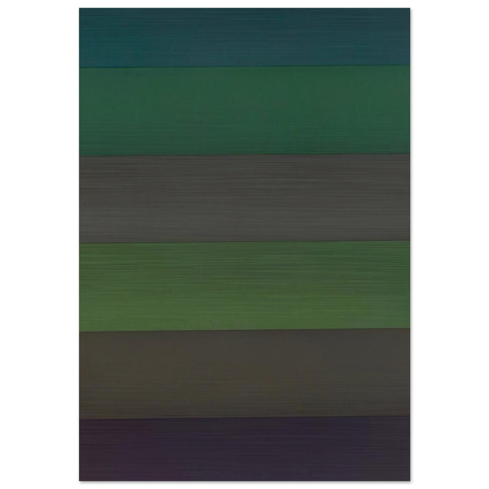 Horizontal Bands with Colors Superimposed - Sol LeWitt Brushed Aluminum Print - 70x100 cm / 28x40 inches | Sol LeWitt Aluminum Print | Sol LeWitt Prints