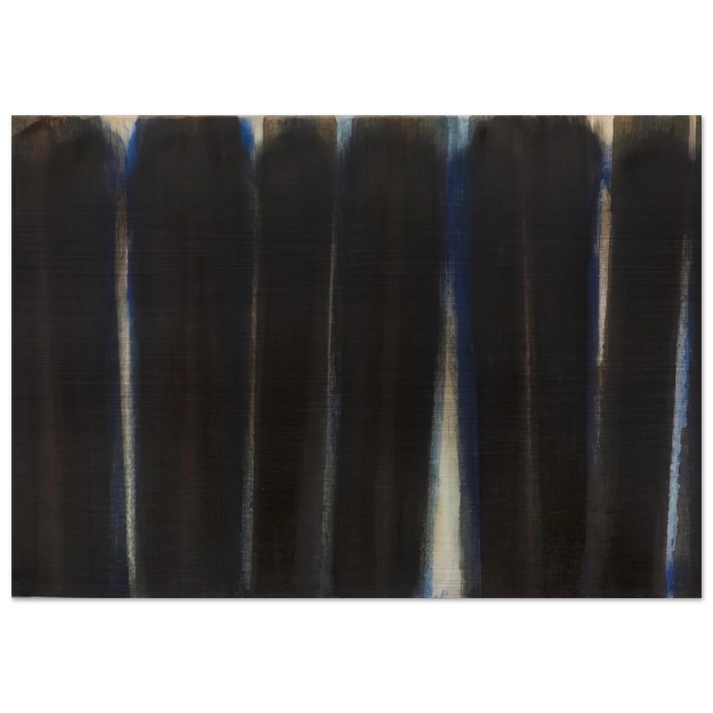 Burnt Umber and Ultramarine - 1973 - Yun Hyong-keun Brushed Aluminum Print - 70x100 cm / 28x40 inches | Yun Hyong-keun Aluminum Print | Yun Hyong-keun Prints