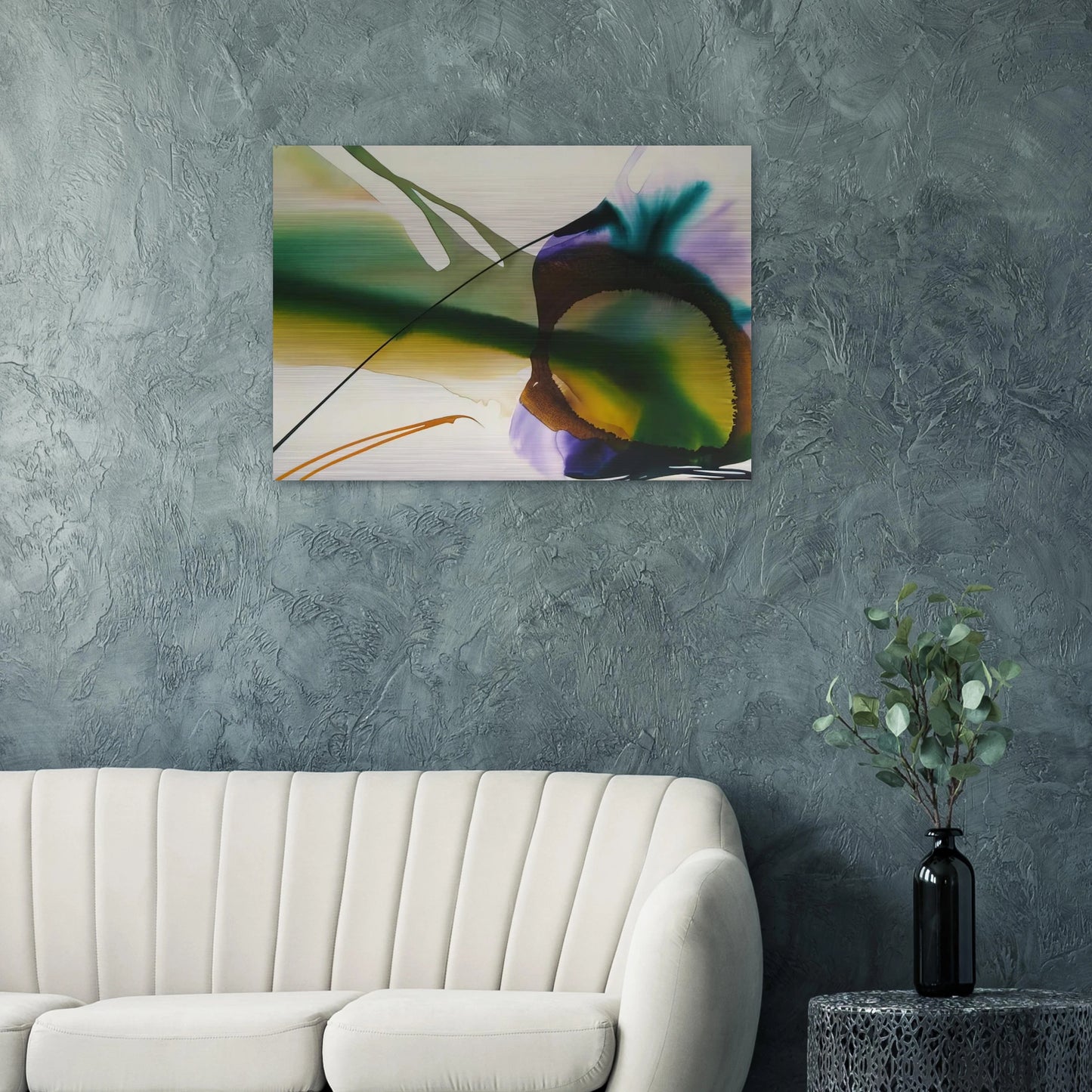 Phenomena Amber Sight - 1968 - Paul Jenkins Brushed Aluminum Print - 70x100 cm / 28x40 inches | Paul Jenkins Aluminum Print | Paul Jenkins Prints