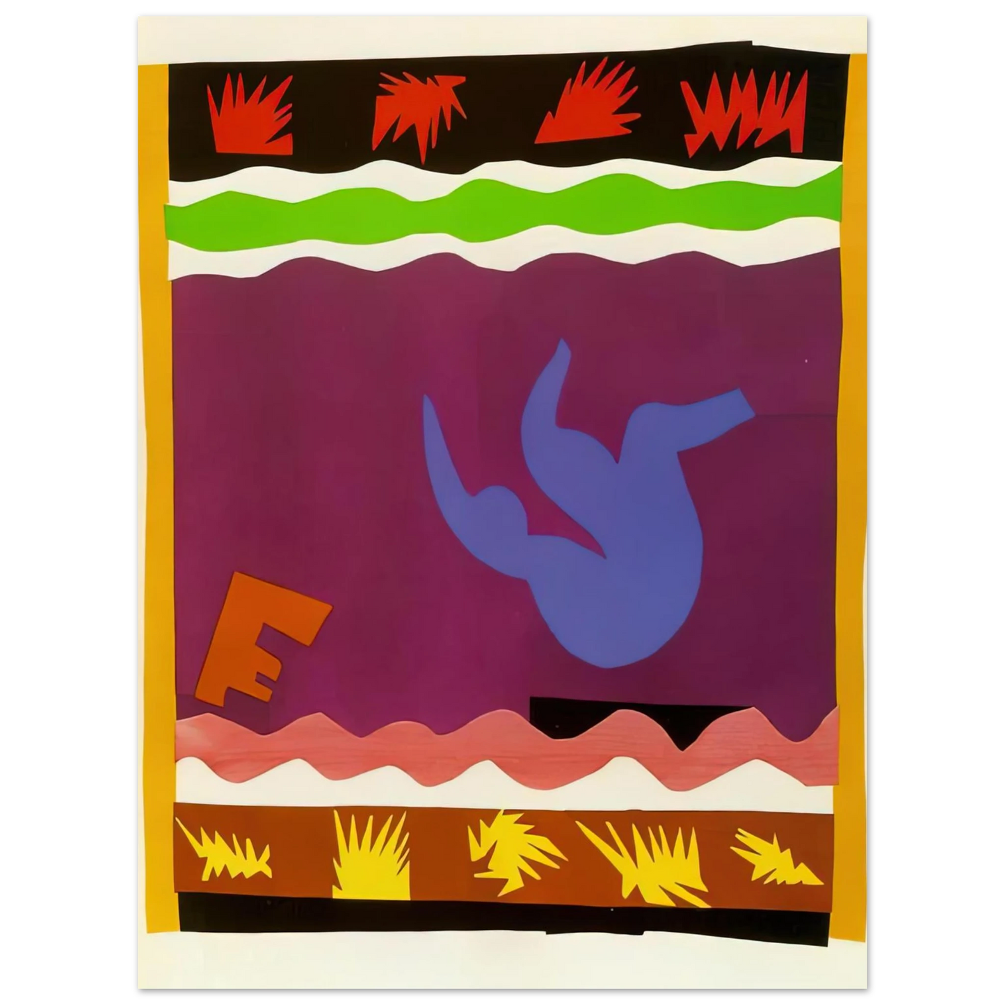 Henri Matisse - THE TOBOGGAN 1943 75x100 cm / 30x40inches Fine Art Poster