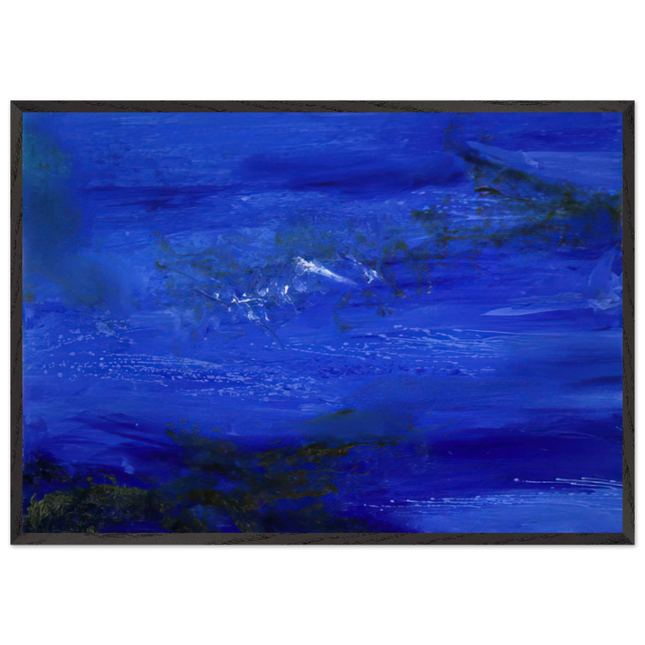 25 10 2002 2002 - Zao Wou-Ki 70x100 cm / 28x40 inches Framed Art Print – Black Wooden Frame