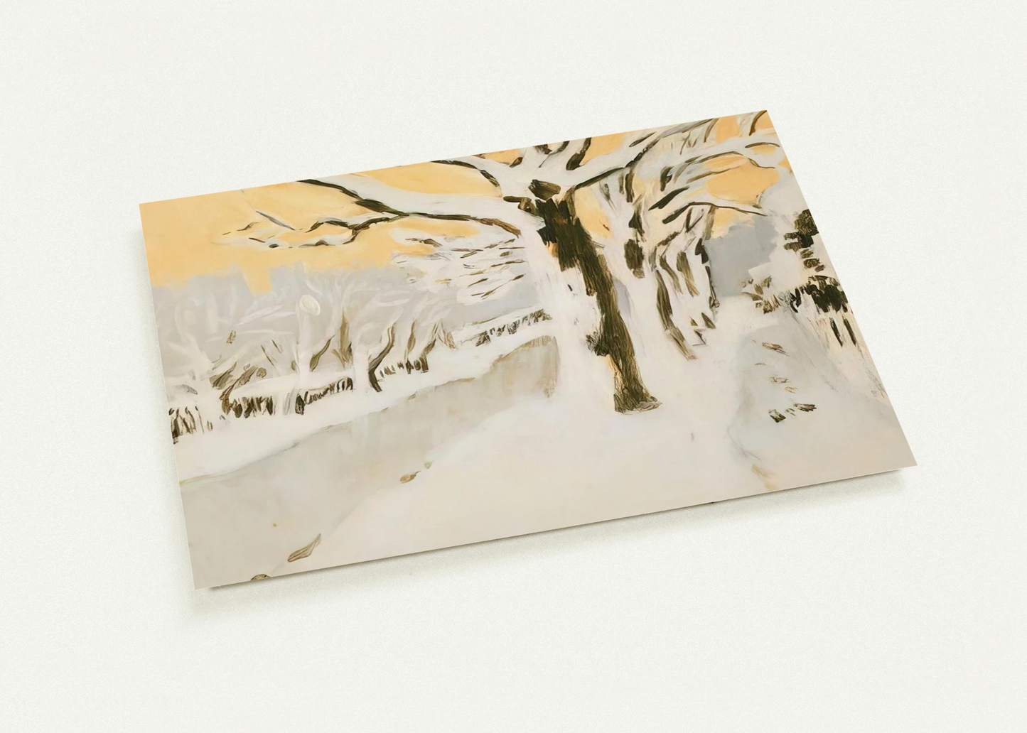 LATE AFTERNOON SNOW 1972 By Fairfield Porter Pack of 10 Post Cards | Fairfield Porter Post Cards | A6 (10.5 x 14.8 cm) - 4.1 x 5.8 inches