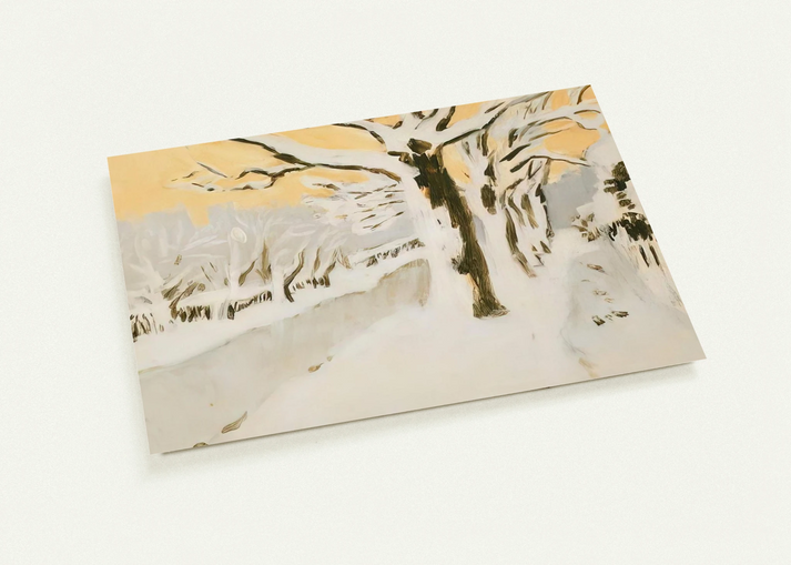 LATE AFTERNOON SNOW 1972 By Fairfield Porter Pack of 10 Post Cards | Fairfield Porter Post Cards | A6 (10.5 x 14.8 cm) - 4.1 x 5.8 inches