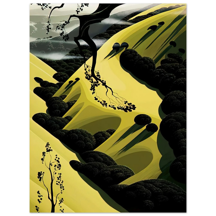 Eyvind Earle - High Country Valley 75x100 cm / 30x40inches Fine Art Poster