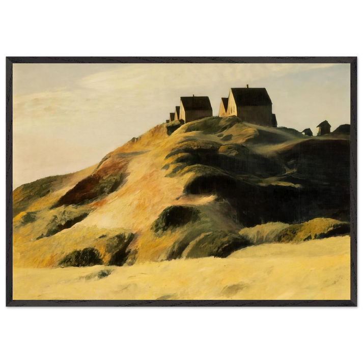 Corn Hill - Edward Hopper 70x100 cm / 28x40 inches Framed Art Print – Black Wooden Frame