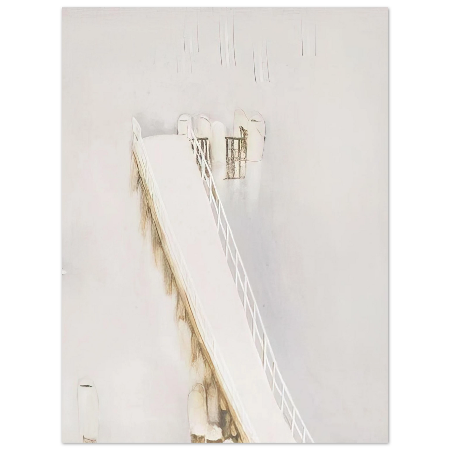 Brett Whiteley - Lavender Bay Pier in the Rain - 1976 75x100 cm / 30x40inches Fine Art Poster