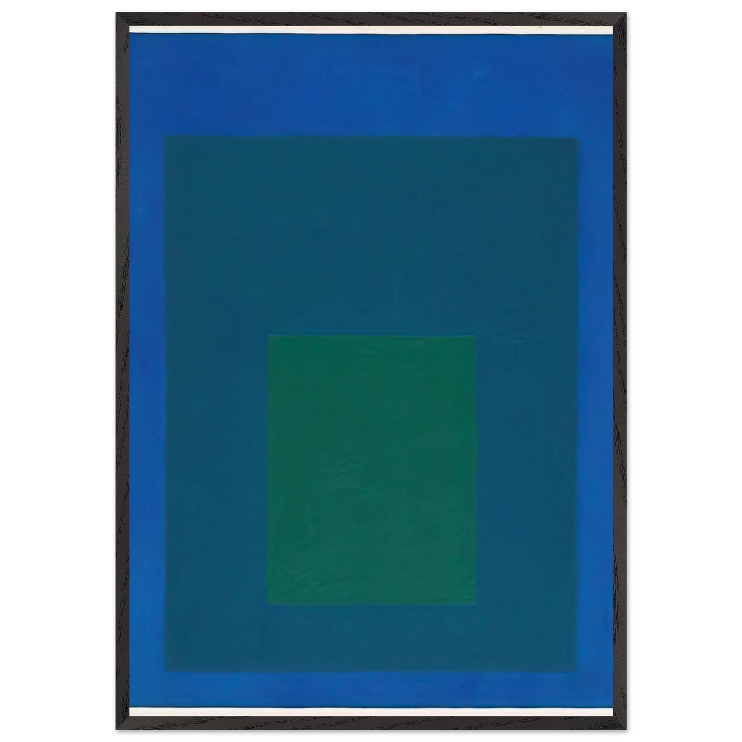 STUDY FOR HOMAGE TO THE SQUARE BEAMING 1963 - Josef Albers 70x100 cm / 28x40 inches Framed Art Print – Black Wooden Frame