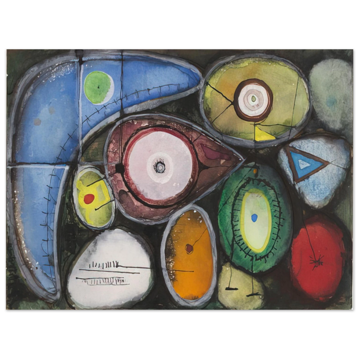 Richard Pousette-Dart - Untitled - 1946 75x100 cm / 30x40inches Fine Art Poster