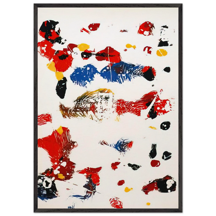 Untitled SF27S - Sam Francis 70x100 cm / 28x40 inches Framed Art Print – Black Wooden Frame