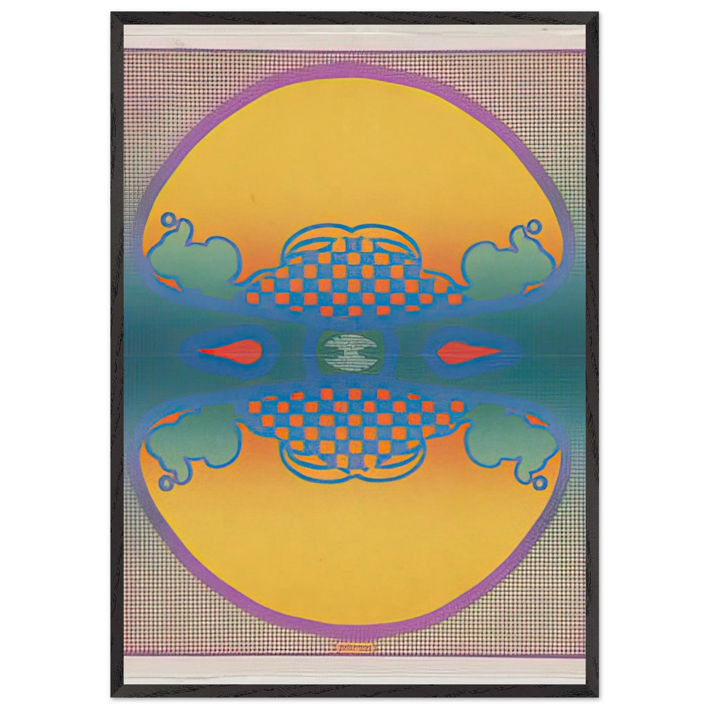 1 2 3 INFINITY THE CONTEMPORARIES 1967 - Peter Max 70x100 cm / 28x40 inches Framed Art Print – Black Wooden Frame